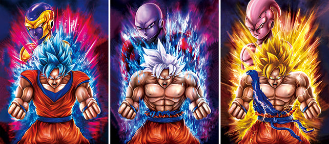Poster Lenticular A3  – Goku Super Saiyajin vs Vilões - A001 - Dragon Ball Fan Art