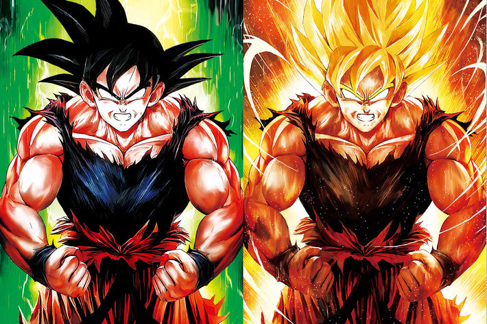 Poster Lenticular A3  – Goku primeira transformação Lendária - Dragon Ball Fan Art - A298
