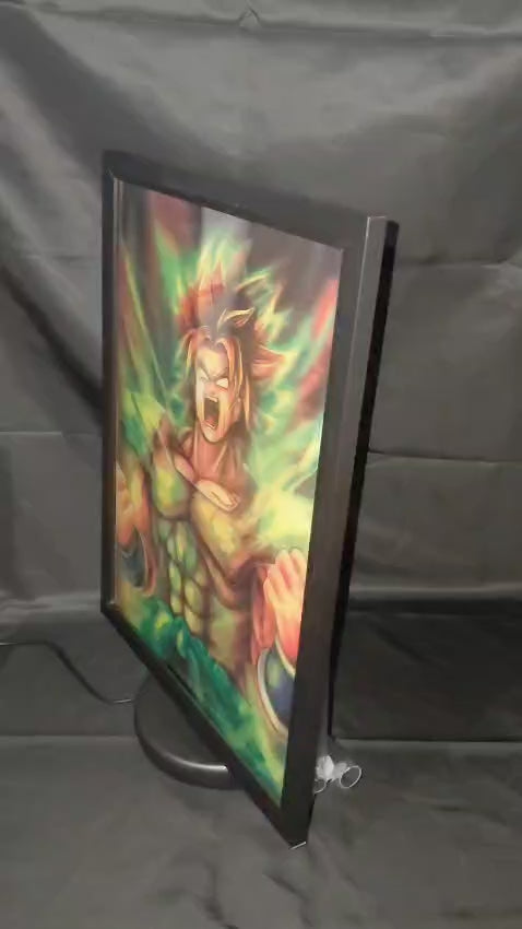Poster Lenticular A3  – Broly Super Saiyajin - Dragon Ball Fan Art - A022