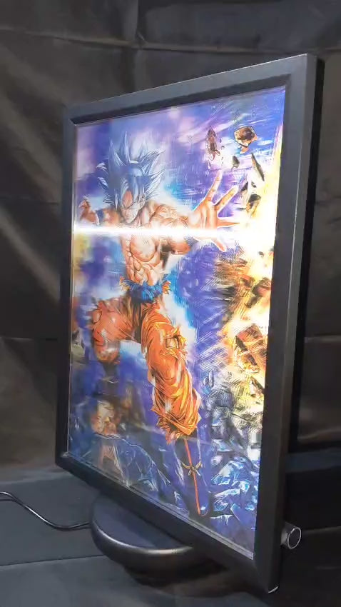 Poster Lenticular A3 Goku + Vegeta SSB - Fan art - A922 Dragon Ball