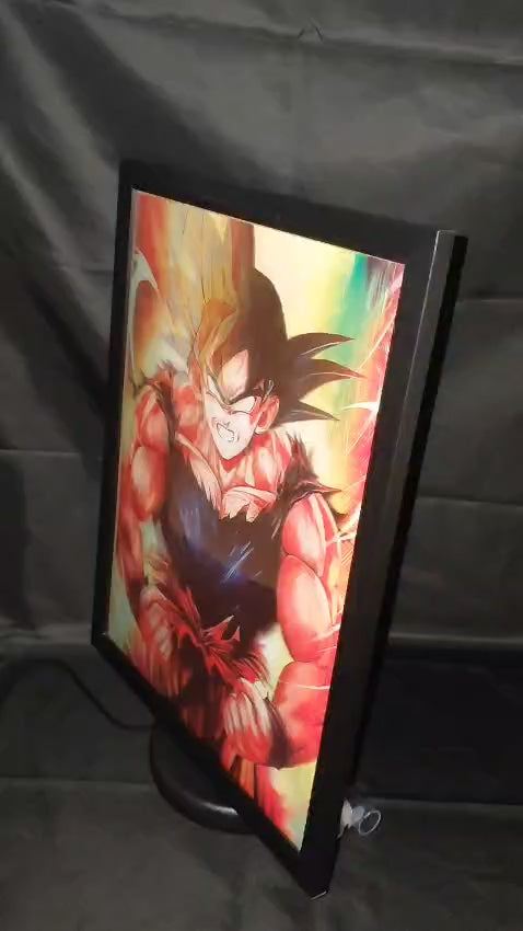 Poster Lenticular A3  – Goku primeira transformação Lendária - Dragon Ball Fan Art - A298