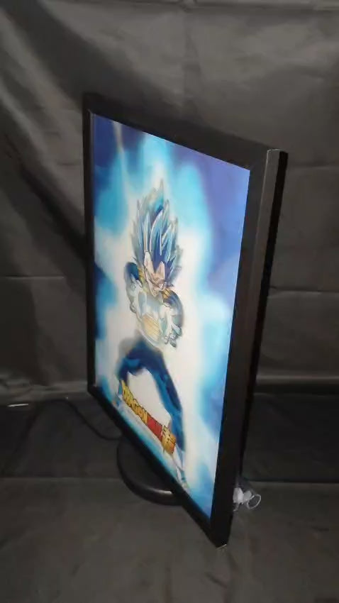 Poster Lenticular A3  – Vegeta - Golpe final- Dragon Ball Fan Art - Y0257